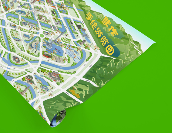 焦作手繪游覽圖